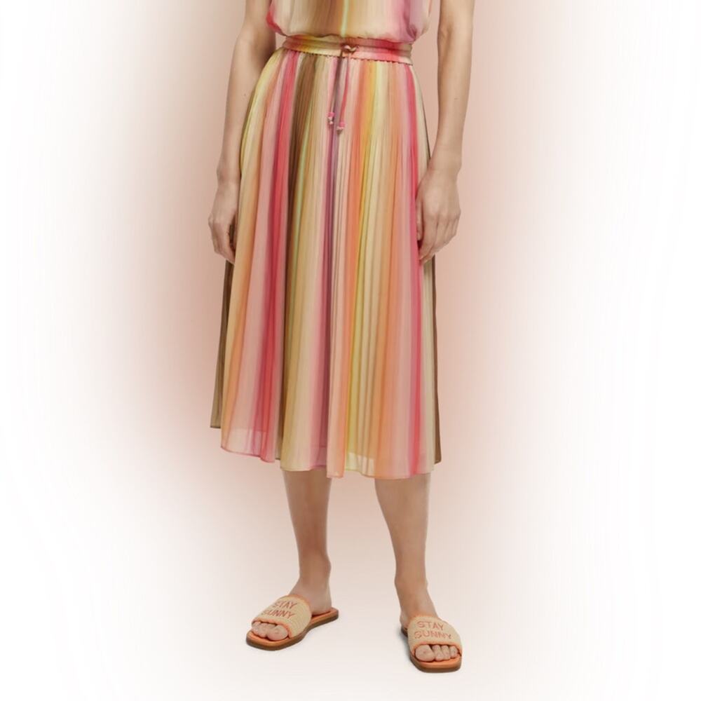 Scotch & Soda Ombré Striped Midi Skirt